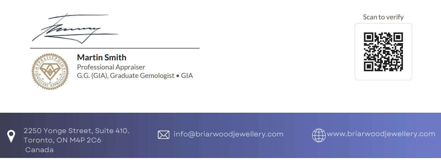 Certificate signature and QR verification