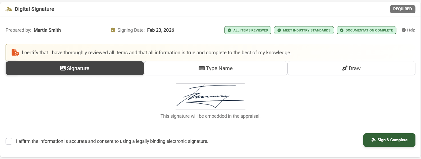 Digital Signature & Sign Complete